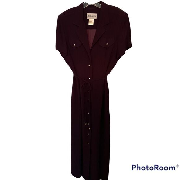 New Plum Color Long Maxi Dress, Professional Work Dress - Size 14 - Picture 1 of 8